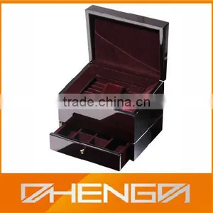 Best Sell Custom Made Luxury Glossy Wooden Watch and Cufflink Box With Drawer (ZDS-F231) thumbnail-1