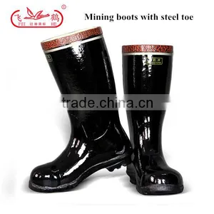 Steel Toe High Heel Rubber Safety Boots Mens thumbnail-3