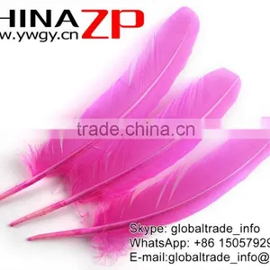 ZPDECOR Crafts Factory Wholesale High Quality Dyed Pink Solid Color Turkey Feather for Sale thumbnail-2