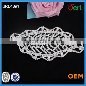 Sew on Rhinestone Lady Bridal Dress Wedding Crystal Appliques Wholesale thumbnail-6