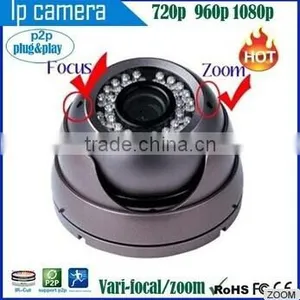 Modern & Adjustable! HD 720p/960p Indoor Night Vision Vari-focal Waterproof Ccctv ip Camera ,ONVIF thumbnail-1