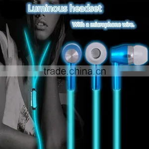 Glowing Headset Hot Sale Braid Wire Earphone With OEM Brand for Promotion thumbnail-3