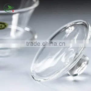 2016 Hot Selling Borosilicate Heat-resistant Gaiwan Mouth-blown Clean Glass Lid Tea Cup And Saucer Tea Set thumbnail-6