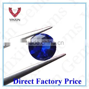 Wholesale Jewellery Diamond Lab Created Round Blue Sapphire #34 thumbnail-2