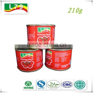 Canned Tomato Paste Factory Canned Tomato Paste 210g/tin Easy Open&normal Open Lid thumbnail-1