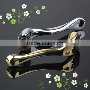 Acne Treatment Golden Derma Roller,540 Needles Titanium Face Skin Micro Needle Roller -L015 thumbnail-1
