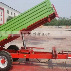 Hot Sale Euro Style Tractor Use Hydraulic 2 Ton, 3 Ton Farm Tipping Trailer, Rear and Side Tipping With CE Certification thumbnail-2