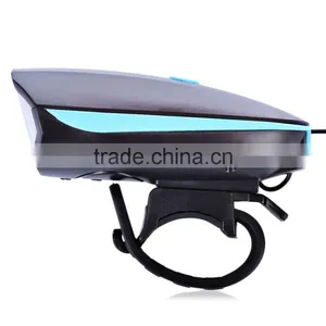 Mountain Bike Headlight With Horn Outdoor Night Cycling Light Bell Bicycle Equipment thumbnail-3