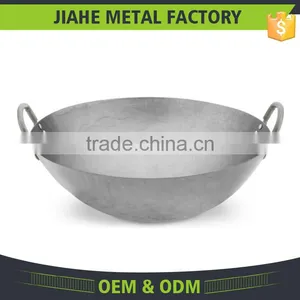Hand Hammered 12 13 14 15 16 Inch Coating Carbon Steel Wok thumbnail-1