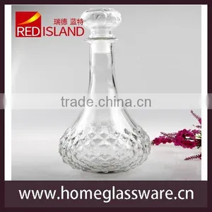 Decanter With Stopper Clear Glass Bottle Whiskey Liquor Crystal Wine thumbnail-2