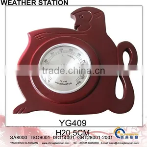 Weather Station With Wood Frame Barometer YG409 thumbnail-1