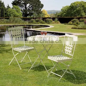 Cream Cast Iron Bistro Set thumbnail-1