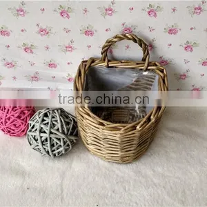Handmade Wicker Flower Hanging Basket Plant Baskets Hanging Wholesale thumbnail-6
