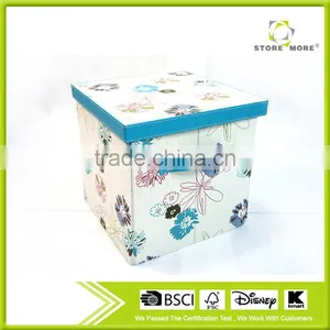 2 Piece Foldable Fabric Storage Cubes With Lid thumbnail-2