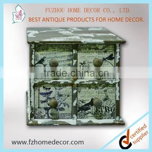 2016 New Style Antique Decorative Paper Printing Wooden Ornaments Storage Box thumbnail-1