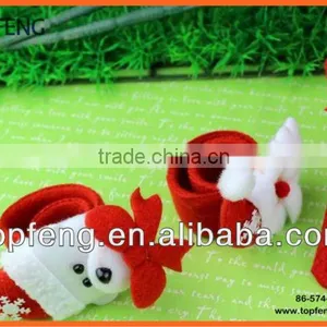 Novelty Christmas Wrist Decoration Toys Snowman Slap Bands Pat Circle for Kids & Adults Christmas Supplies Gift thumbnail-1