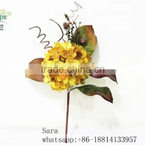 Artificail Yellow Long Stem Flowers Artificial Hydrangea Flower thumbnail-1