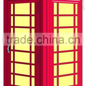 Red Kiosk With Telephone for UK Client, Telephone Kiosk thumbnail-1