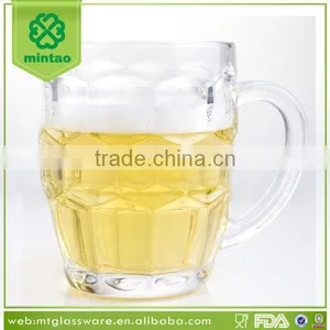 Popular Design Clear Glass Beer Mug With Handle thumbnail-1