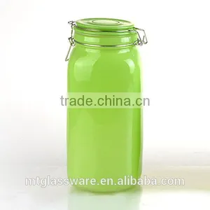 Ceramic Cookie Jar,Machine Made Glass Jar With Seal Clip thumbnail-2