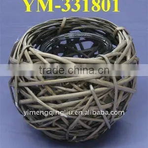 Half Wicker Candle Holders thumbnail-1
