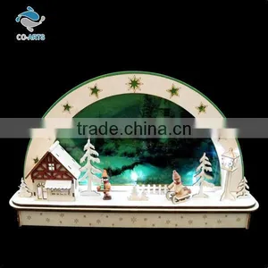 Innovative Design Christmas Decoration Wooden Arts Crafts Lighting thumbnail-1