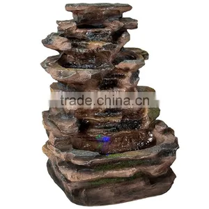 Indoor Tabletop Fountain With Multicolor LED Lights thumbnail-1