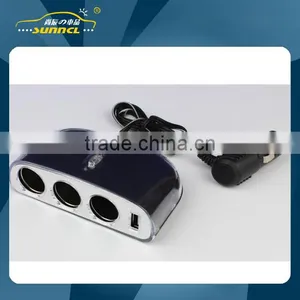 3 Way Car USB Cigarette Lighter Adapter Socket for IPhone , Tablet , Samsung thumbnail-1
