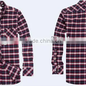 Men's 100% Cotton Twill Plaids Flannel Fashion Shirt With Long Sleeves thumbnail-2