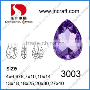 Drop Shaped White Opal Color Crystal Fancy Stone for Wedding Dresses thumbnail-3