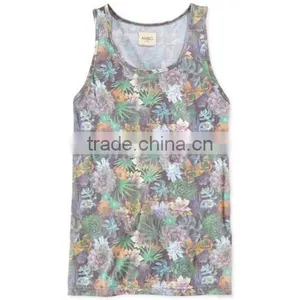 Men's Cotton Printed Stringer Tank Top thumbnail-1