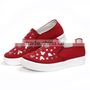 PVC Outsole Fashion Canvas Shoe Women Walking Sneakers China Supplier thumbnail-3