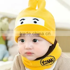 TC17002 Wholesale Cute Baby Winter Hat New Fashion Long Knitted Pattern Baby Beanie Hat thumbnail-2