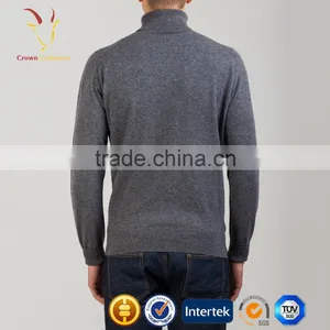Turtleneck Classic Cashmere Men Jumpers Sweater, Plain Knitwear thumbnail-2