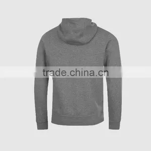 100% Cotton Men's Grey Color Hoodies thumbnail-3