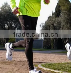 90% Polyester 10% Spandex Brushed Fleece Thermal Mens Running Pants Tights thumbnail-2