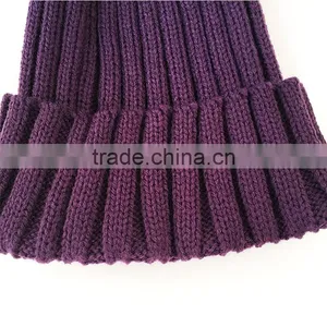 Myfur Wool Knitted Beanie Hats With Raccoon Fur Balls for Women thumbnail-4