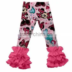 Wholesale Baby Girl Icing Ruffle Pants Cute Colorful Girls Icing Legging thumbnail-1