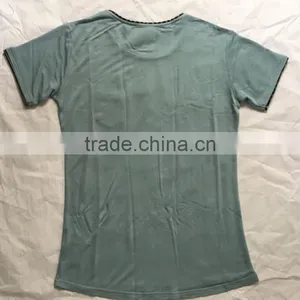 New Blue Men's Chest Patterned Pokcet Double Hem T-Shirts thumbnail-2