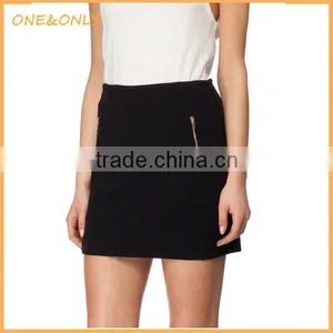 Double Cloth Zip Midi Skirt thumbnail-1