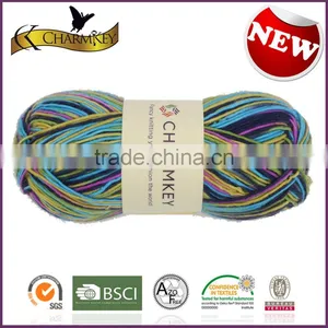 Charmkey Acrylic Yarn Spaced Color Dyed Hand Knitting Yarn Melange Yarn thumbnail-3