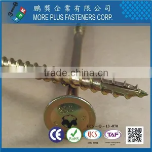 Taiwan Round Washer Head Torx Drive Serration Shank One Thread Notch Type-17 Point ZYCR3+ Timber Screw thumbnail-1