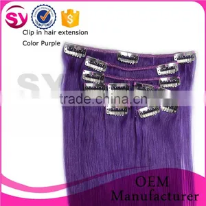 Top Quality Factory Price Cheap 100% Human Hair Clip In Hair Extension, Factory Wholesale Price Unprocessed 100 Human Hair thumbnail-6