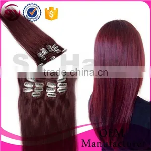 Factory Wholesale Price Unprocessed Virgin Remy 100 Human Hair, Top Quality Brazilian Hair, Clip In Hair Extension thumbnail-1