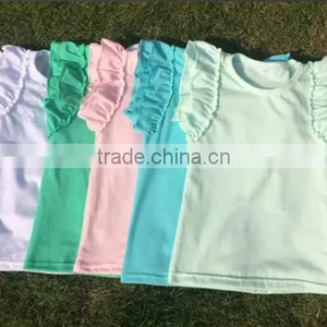 Baby Wholesale t Shirt Shirt Bulk Wholesale Price Girls Boutique Ruffle Clothing Persnickety Shirts Baby Sleeveless Top Clothes thumbnail-1