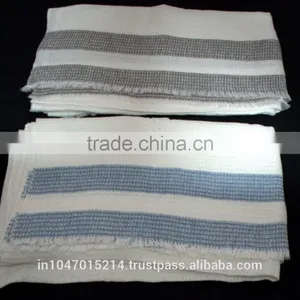 Organic Flax Linen Waffle Bath Towel -- Hand Woven thumbnail-5