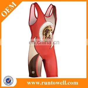 Sublimation Printing Wrestling Singlet thumbnail-1