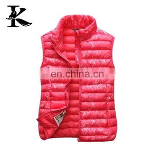 Wholesale Male Casual Camouflage Stand Collor Padded Down Vest thumbnail-6