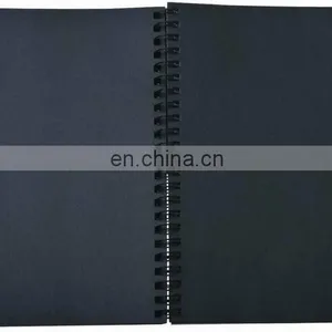 120gsm, 40sheets, Wire Bound, Poly Cover, A4 Black Paper Pad thumbnail-1