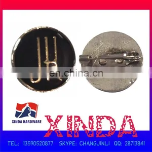 21x21mm Metal Emblem Badge With Pin, Made of Zinc Alloy, Embossed Logo-painted Black/Glue-covered thumbnail-1